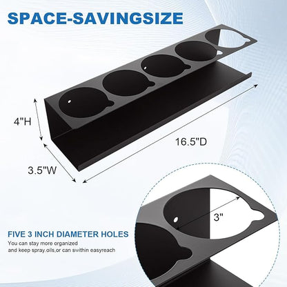 4 Pack Heavy-Duty Aerosol Spray Can Holder, 5 Can Spray Bottle Holder Steel - Image 2