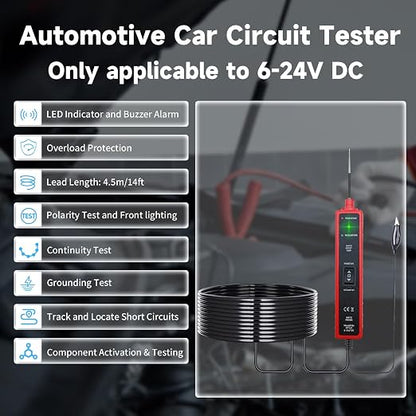 Automotive Car Circuit Tester 12V 24V DC Power Probe Tester - Image 4
