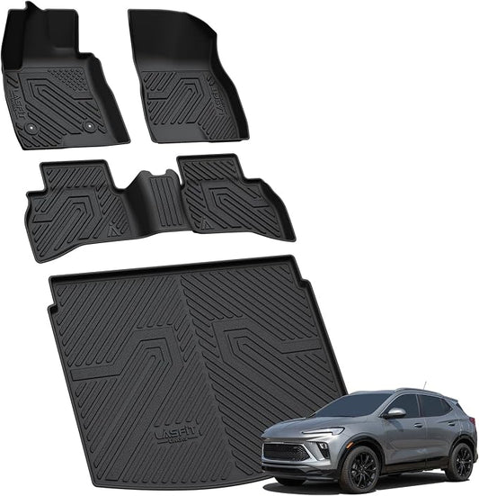LASFIT Floor Mats & Cargo Mat for Buick Encore GX 2020-2026, TPE All Weather by LASFIT
