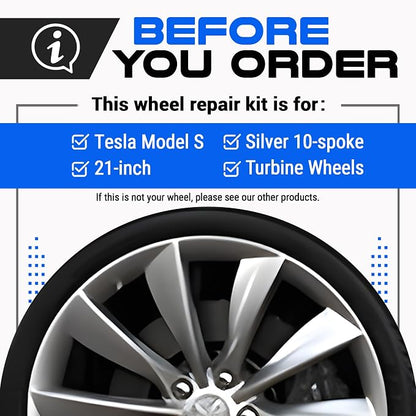 Premium Tesla Wheel Curb Rash Repair Kit - Image 2