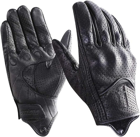 Harssidanzar Leather Motorcycle Gloves by Harssidanzar