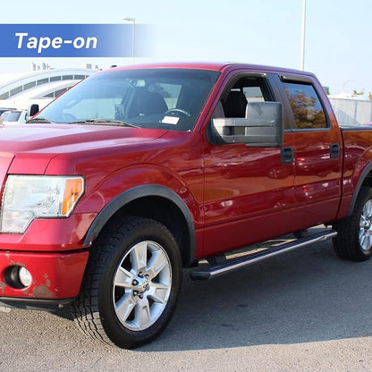 Window Visors Rain Guards for 2009-2014 Ford F150 SuperCrew Cab, Out-Channel - Image 4