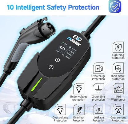 Level 2 EV Charger 40Amp, 240V 9.6KW Portable Electric Vehicle Charging Stations - Image 7