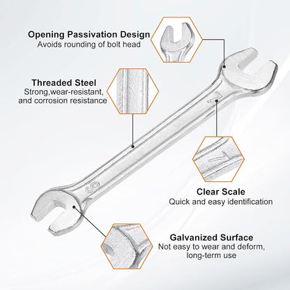 HARFINGTON Double Open End Wrench 6mm x 7mm Metric 15 Degree Offset Angle Small - Image 4