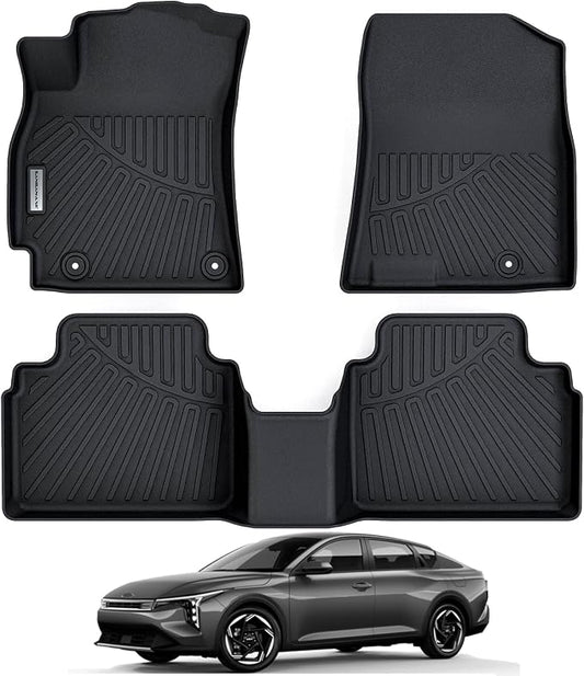 Floor Mats for 2024 2025 KIA K4, TPE All Weather Protection Car Floor by SANBAN-AXE