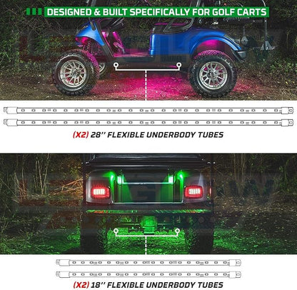 LEDGlow 12pc Million Color LED 4-Seater Golf Cart Underglow Neon Lighting Kit - Image 5