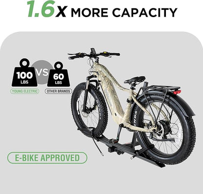 Rockland Aluminum 1-Ebike Rack, 100 lbs Capacity, Single Hitch Mount Electric - Image 2