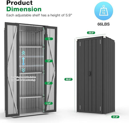 AECOJOY Outdoor Storage Cabinet, Outdoor Cabinets Waterproof - Image 5