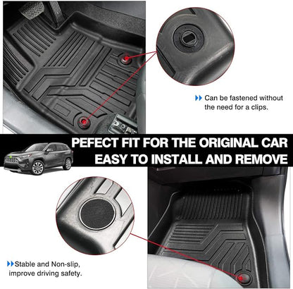 Powerty Floor Mats for 2019-2024 2025 Toyota RAV4 Accessories All Weather Floor - Image 5