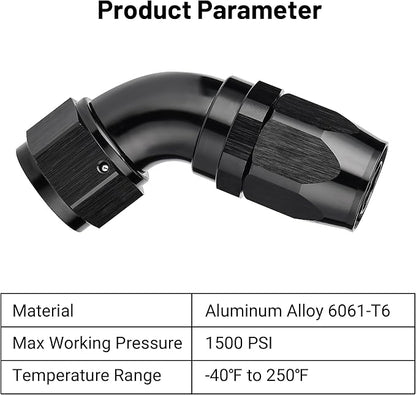 EVIL ENERGY 12AN 60 Degree One Piece Full Flow Hose End Fitting Swivel - Image 3