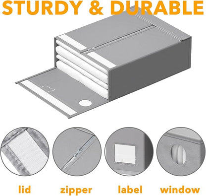 SpaceAid 9 Pack Bed Sheet Organizers and Storage, Foldable Sheet Organizer - Image 6