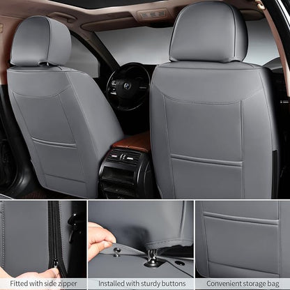 2 Packs Car Seat Covers Leather Car Seat Covers Universal Seat Covers - Image 3