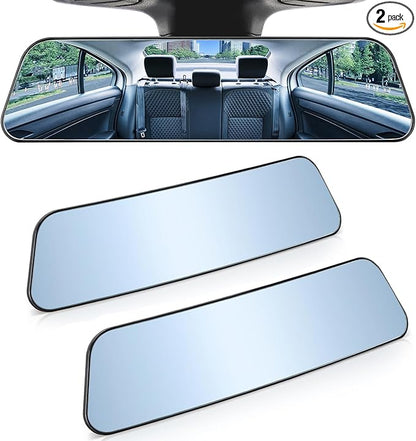 JOYTUTUS Rearview Mirror, 2 pack 12 Inch Panoramic Anti-Glare Clip-on Wide by JoyTutus