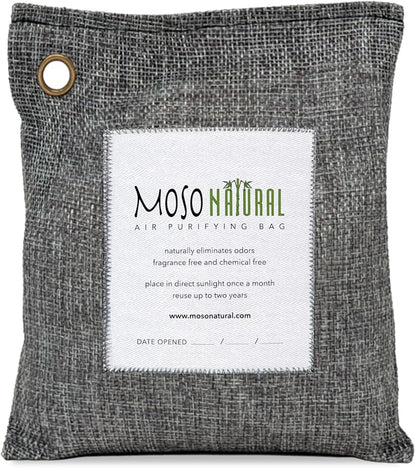 Moso Natural Air Purifying Bag 500g | Premium Bamboo Charcoal Odor Absorber by MosoNatural