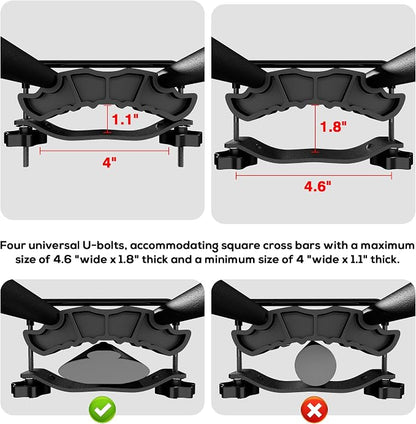 WILDROAD Car Roof Cargo Carrier Combo of Upgraded 64"x 39"x 4" Roof Rack Cargo - Image 2