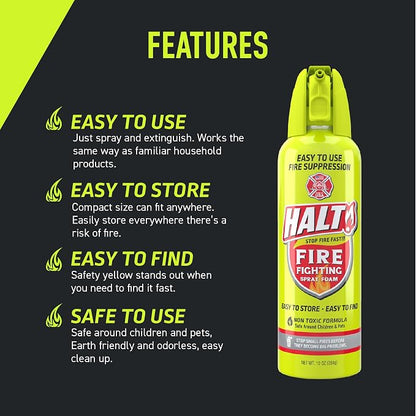 HALT! Fire Fighting Foam Spray – Non-Toxic, PFAS Free, and Find in Emergency – - Image 6