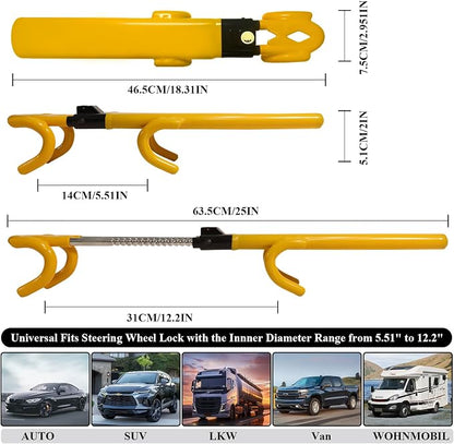 Steering Wheel Lock, Car Steering Wheel Lock Anti-Theft Device, Great Deterrent - Image 3