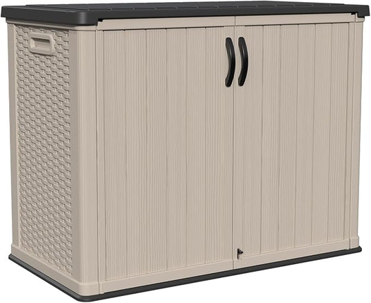 Patiowell 26 cu.ft Plastic Outdoor Storage Shed, Lockable Waterproof Resin by Patiowell