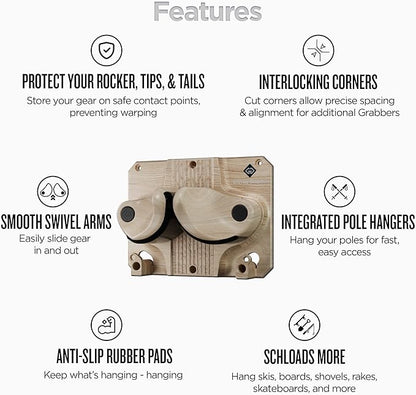 Ultimate Ski & Snowboard Wall Rack | Secure, Non-Slip Storage | Fits Any - Image 4