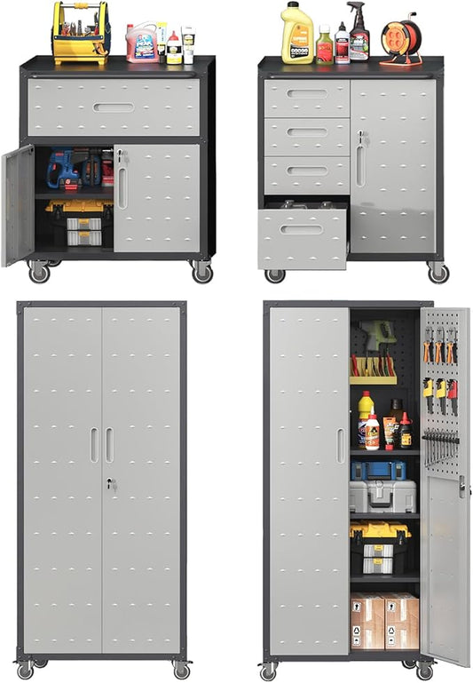 Metal Tool Cabinet, Garage Storage Cabinet System, Wall Cabinet & Locking by VIYET