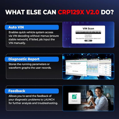 OBD2 Scanner LAUNCH CRP129X V2.0 Elite Scan Tool, Upgrade of CRP123X, 12 Reset - Image 6