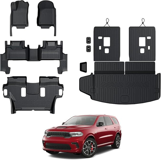 Floor Mats for 2016-2024 2025 Dodge Durango 6-seat, All Weather TPE Cargo Liner by GALVAGNITE