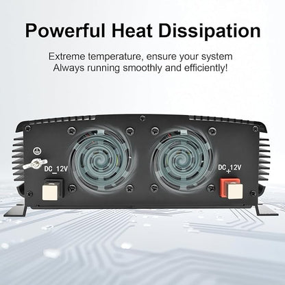3500 Watt 12v Power Inverter for Vehicles car Truck RV Solar, dc 12v to 110v ac - Image 4