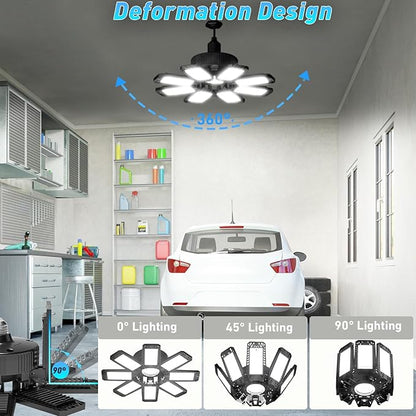Garage Light 4 Pack - 240W 24000LM 6500K Garage Lights Ceiling LED - Image 2