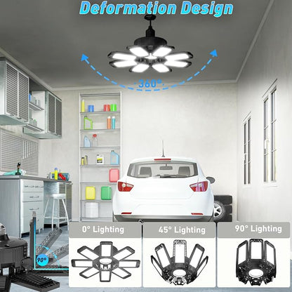Garage Light 2 Pack - 240W 24000LM 6500K Garage Lights Ceiling LED - Image 2
