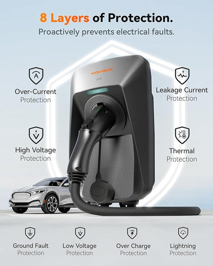 WOLFBOX Level 2 ev Charger 50 Amp J1772, Hardwired ev Charger Level 2 - Image 6