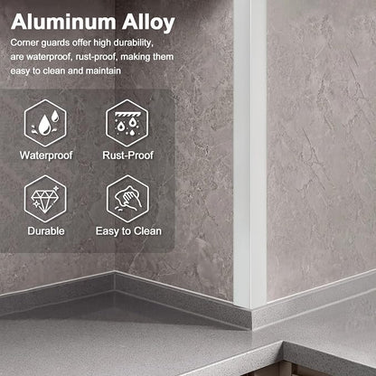 4PCS 45" Aluminum Metal Corner Protectors, Self Adhesive Corner Guards - Image 3
