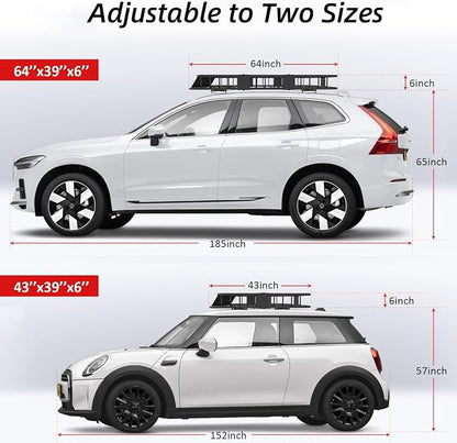 FORWODE Roof Rack Carrier Basket, Rust-Proof Steel Heavy Duty Car Top Luggage - Image 2