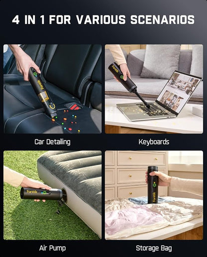 Fanttik Slim V10 Mate Cordless Car Vacuum, 4-in-1 Portable Mini Handheld Vacuum - Image 3