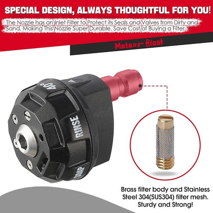 Meteor Blast Pressure Washer Nozzle, 6-in-1 Quick Change over and Adjustable - Image 5