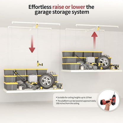 Garage Ceiling Storage Racks – 4x8 FT Overhead Garage Storage Rack - Image 5