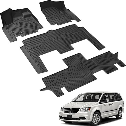 LASFIT Floor Mats Fit for Chrysler Town & Country 2008-2016/Dodge Grand Caravan - Image 8