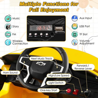Costzon Ride on Car, 12V Licensed Chevrolet Tahoe Battery Powered Electric - Image 2