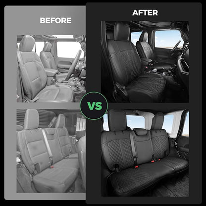 for Jeep Wrangler Seat Covers 4Door JL 2018 2019 2020 2021 2022 2023 2024 2025 - Image 6