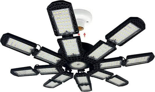 LED Garage Light, Super Bright Screw in E26/E27 Ceiling Shop Work Lamp by PINSAI