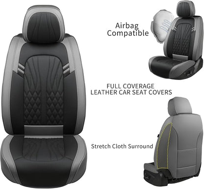 Leather Car Seat Covers, Breathable and Waterproof Faux Leather Automotive Seat - Image 6