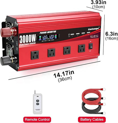 3000W Power Inverter 12V to 110V/120V DC to AC - Image 8