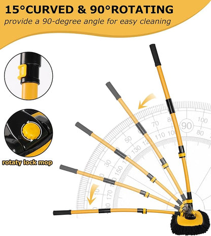 anngrowy 56.7" Car Wash Brush Mop Kit Mitt Sponge - Image 5