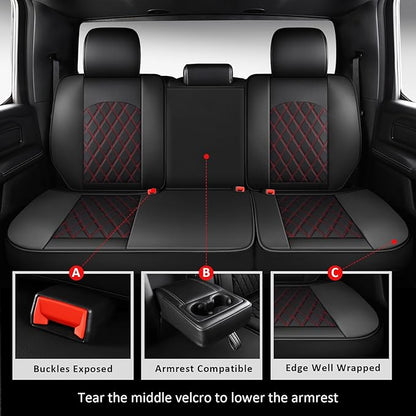 MIROZO Dodge Ram Seat Covers Full Set - Image 4