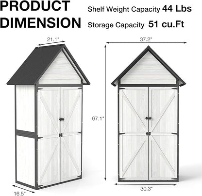 Outdoor Storage Shed with Sloped Roof - Image 5