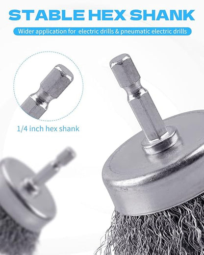 60 Pack Rocaris Carbon Steel Wire Wheel Brush Set - Image 5