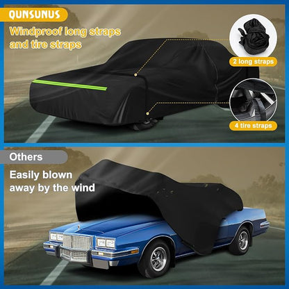 QUNSUNUS Waterproof Car Cover for Pontiac Grand Prix 1978-1996, Outdoor Car - Image 4