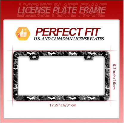 Bat Spider Web License Plate Frame Funny Gothic License Plate Frames Stainless - Image 7