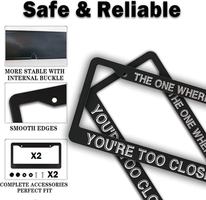 License Plate Cover Black and White License Plate Frames The One Where You’re - Image 4