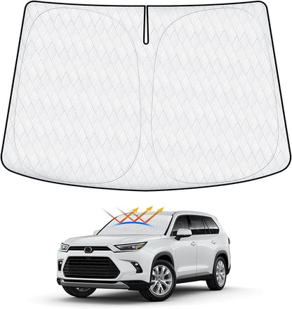 Windshield Sun Shade for Toyota Tundra 2022-2025 2026, Custom Fit Foldable by cartist