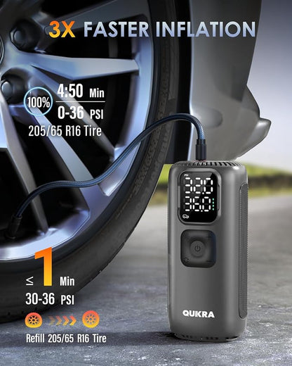 T22 Tire Inflator Protable Air Compressor, 160PSI Air Pump, 3× Faster Auto - Image 2